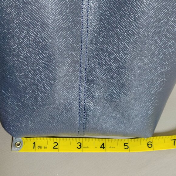 Coach Large City Tote Bag Tea Rose Navy Reversible Floral Print Interior Leather - Picture 5 of 14